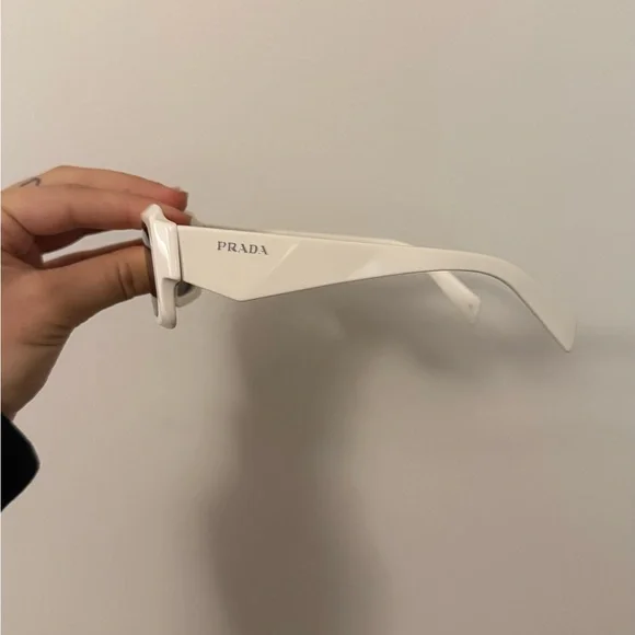 Prada Ivory Sunglasses with Black Lenses - Picture 2 of 5